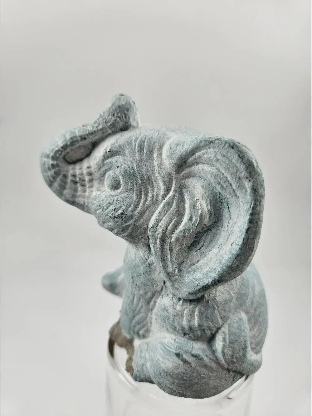 Concrete Elephant Figurine Planter Shelf Decor Bohemian Nursery Accents